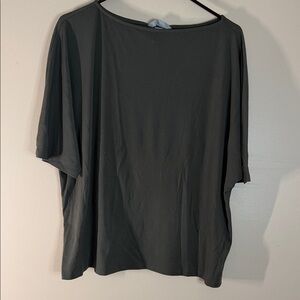 H&M Dark Green Short Sleeve Blouse
